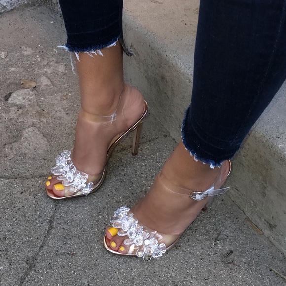 rose gold diamond shoes